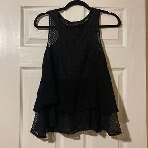 Black lace detail tank